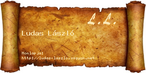 Ludas László névjegykártya