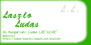 laszlo ludas business card